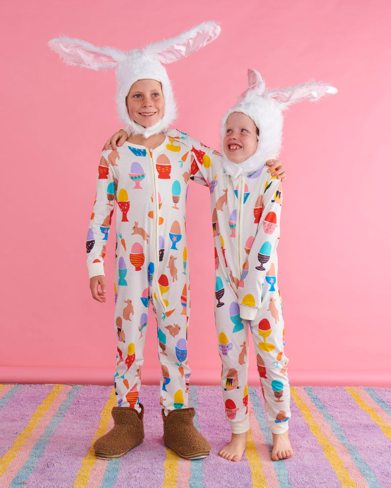 Hippity Hop White Organic Cotton Pyjama Onesie