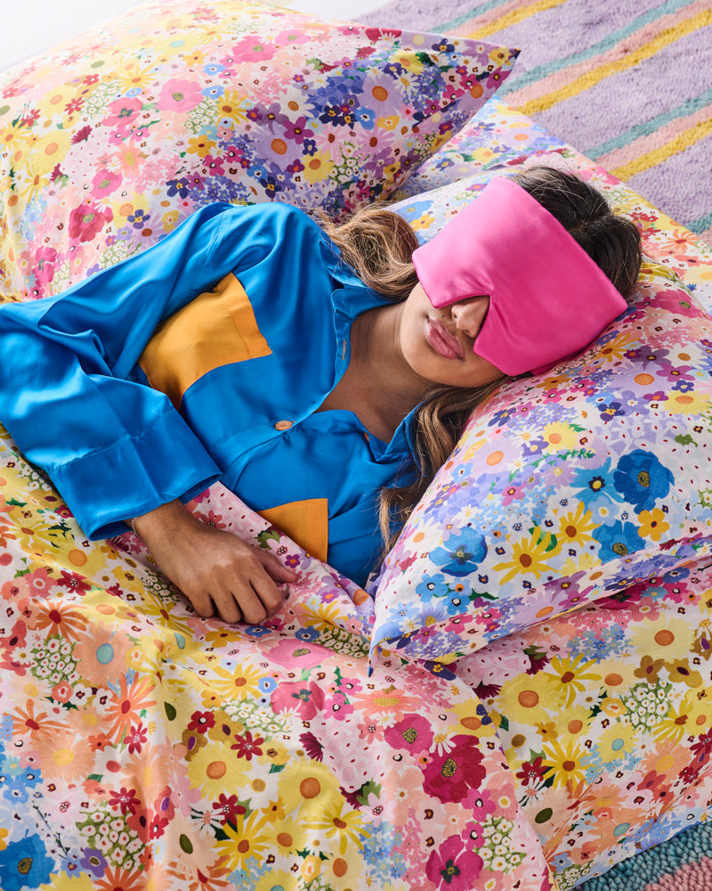 Perfect Pink Block Out Silk Eye Mask