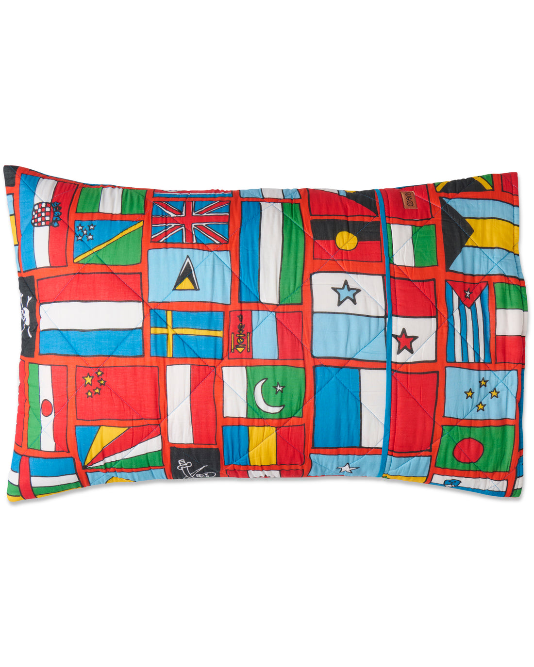 Fly The Flag Red Organic Cotton Quilted Pillowcase