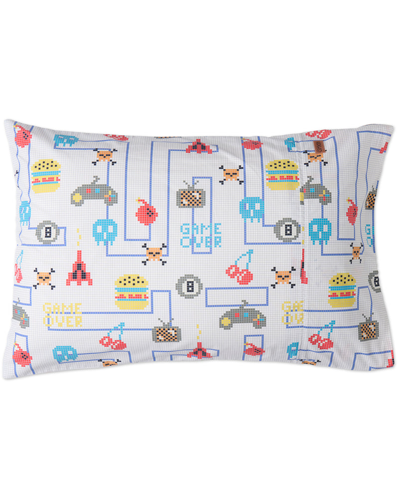 Gamer White Organic Cotton Pillowcase