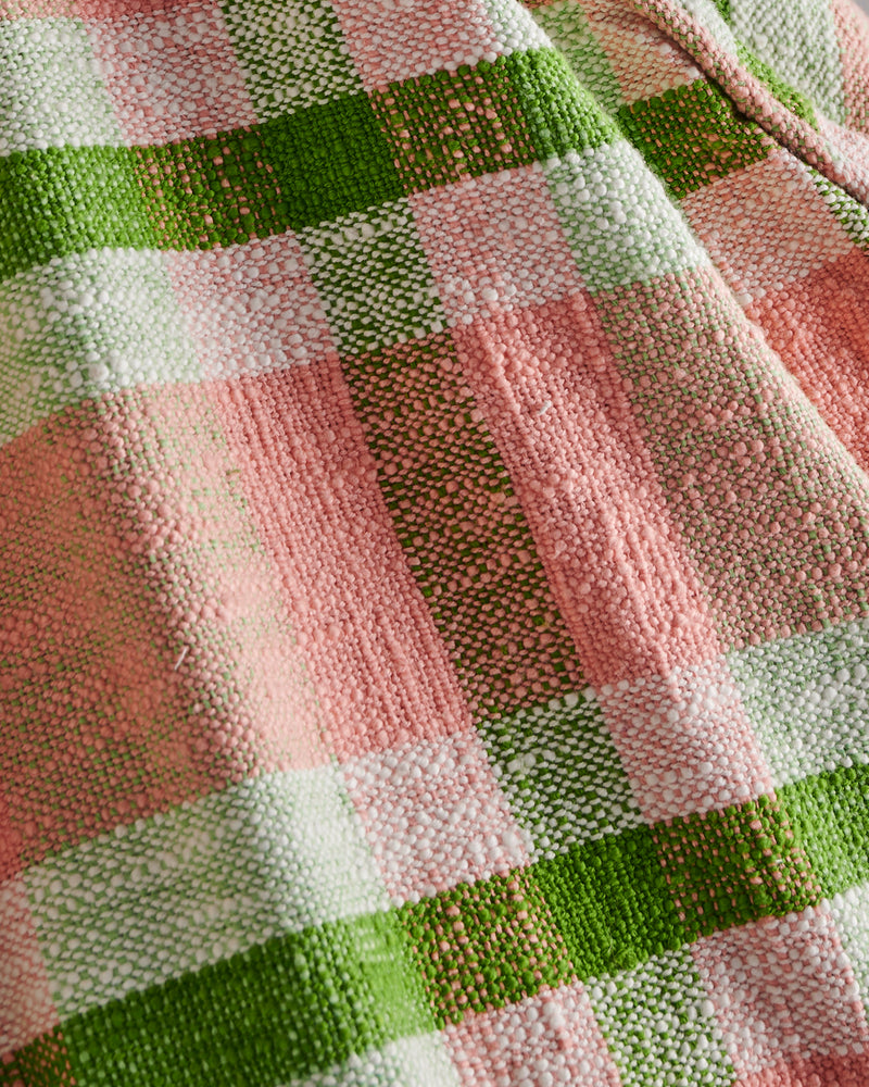 Pistachio Tartan Woven Beanbag