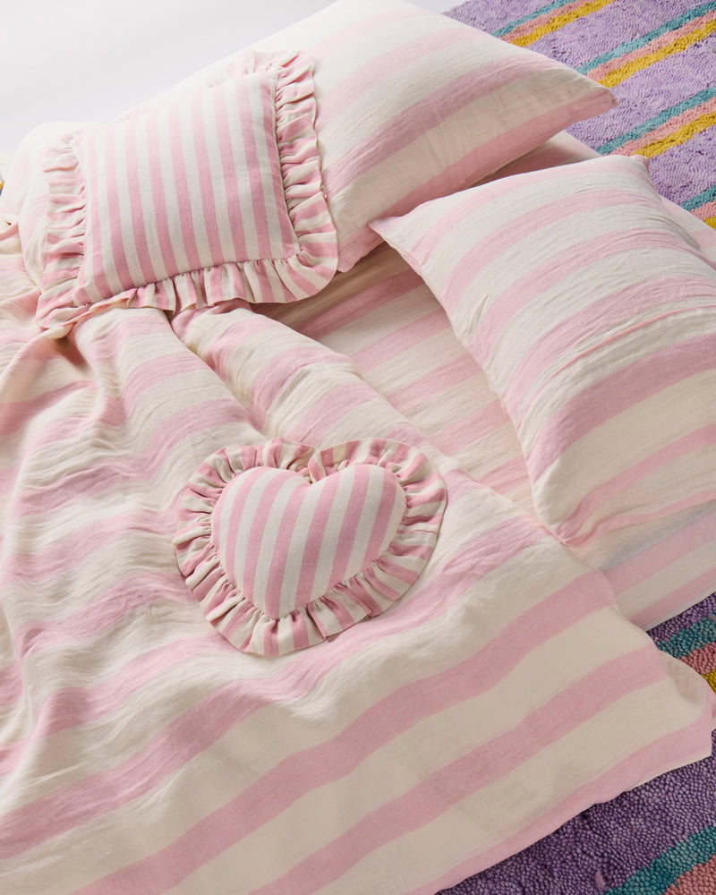 Cotton Candy Square Frill Upholstery Cushion