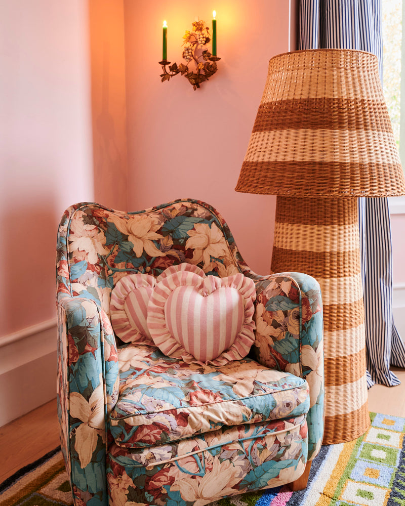 Cotton Candy Heart Frill Upholstery Cushion