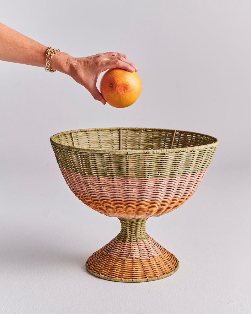 Menorca Rattan Fruit Bowl Stand