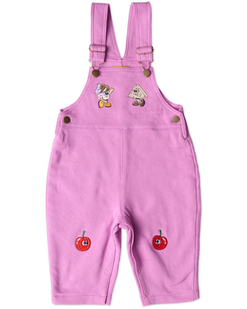 Just Dessert Organic Cotton Quilted Fleece Overalls