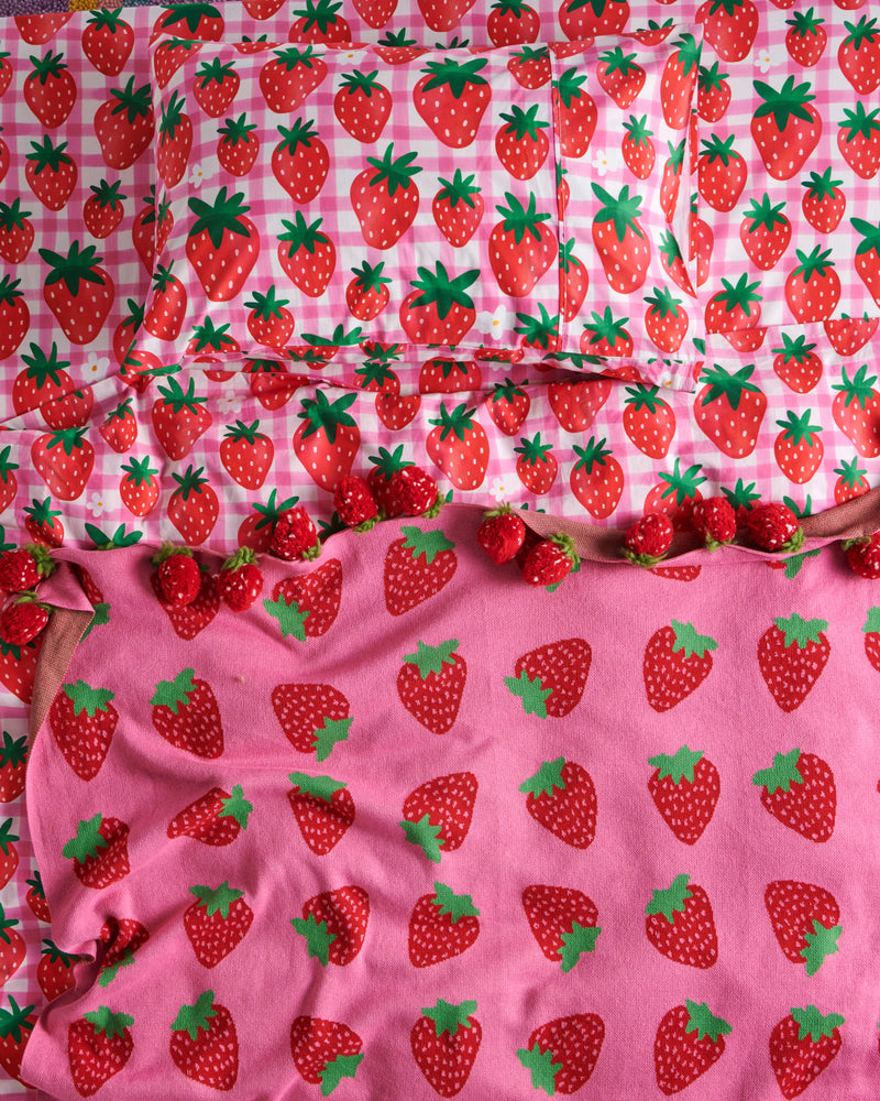 Strawberry Jam Organic Cotton Flat Sheet