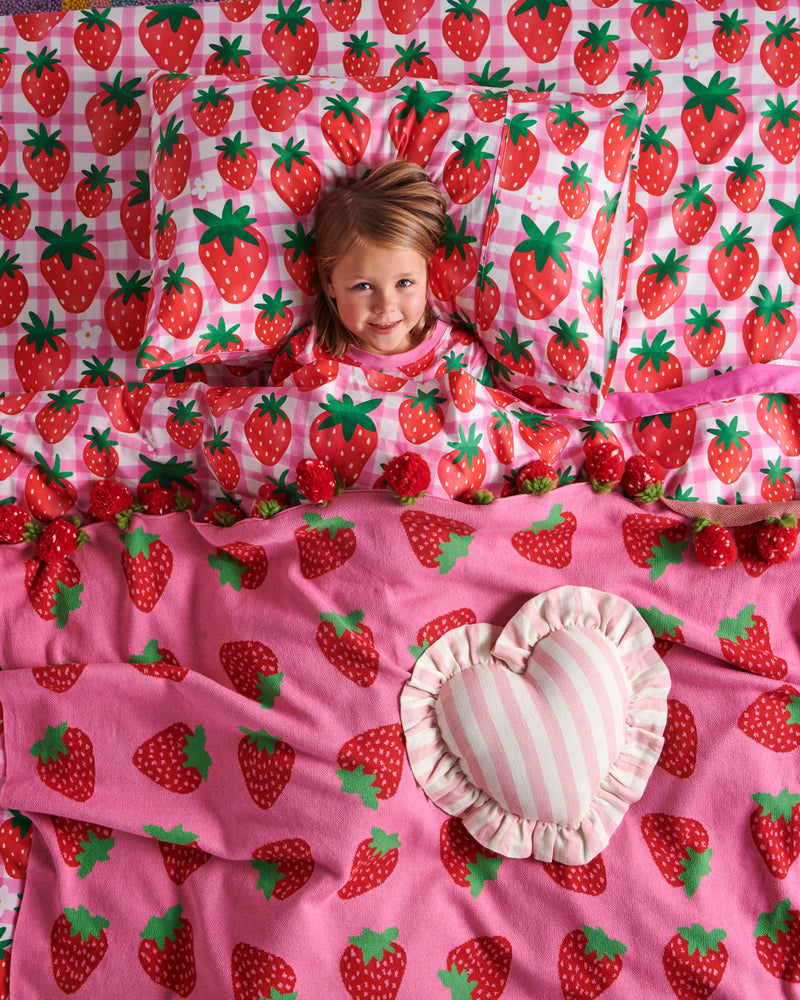 Strawberry Jam Organic Cotton Fitted Sheet