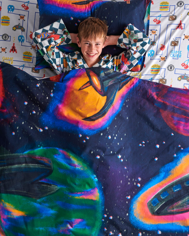 Rocket Man Organic Cotton Quilt Cover