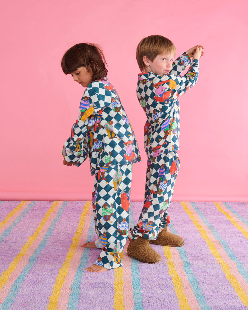 Hole In One Flannelette Long Sleeve Shirt & Pant Pyjama Set