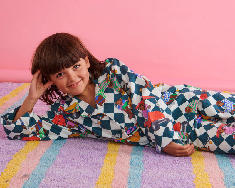 Hole In One Flannelette Long Sleeve Shirt & Pant Pyjama Set