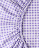 Lilac Gingham Organic Cotton Fitted Sheet