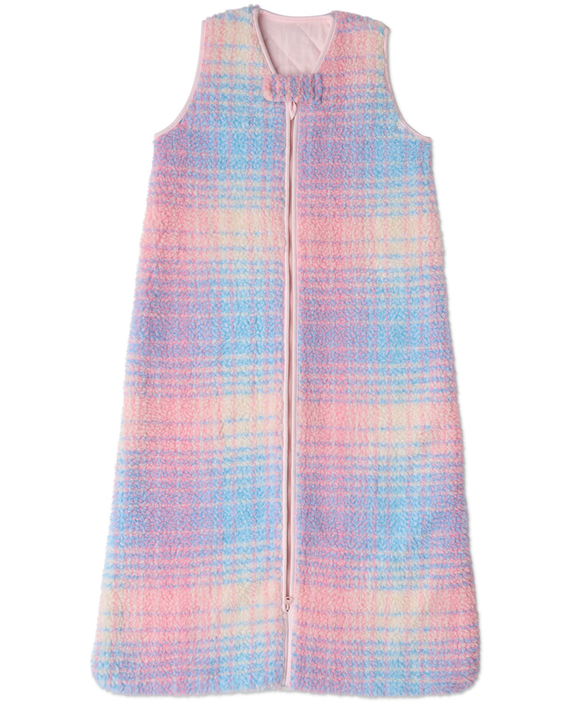 Pastel Dreams Tartan Sherpa Sleep Bag