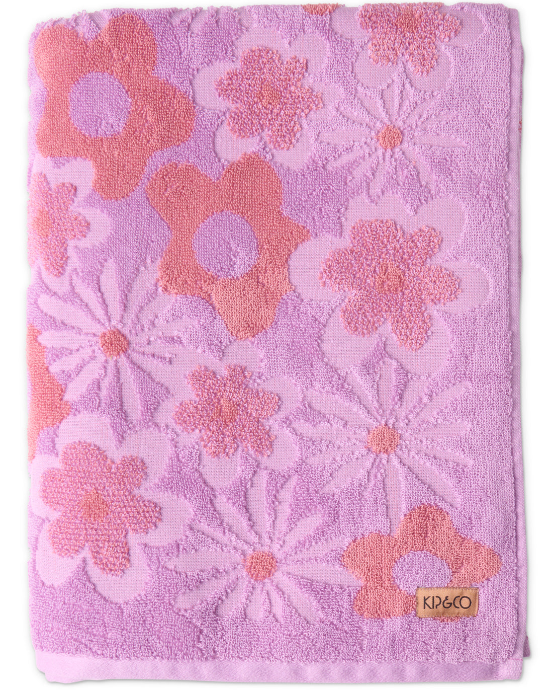 Peach Fleur Terry Bath Towel