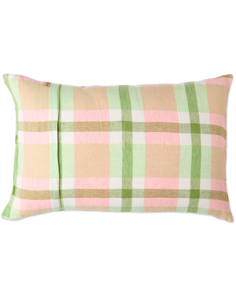 Pistachio Tartan Linen Pillowcases