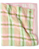 Pistachio Tartan Reversible Linen Quilted Bedspread