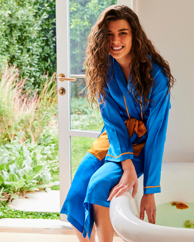 Sapphire Eco Satin Robe