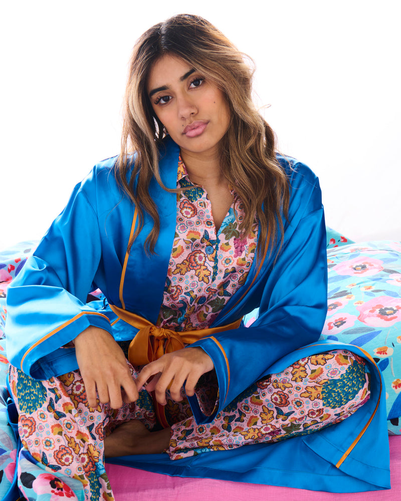 Sapphire Eco Satin Robe