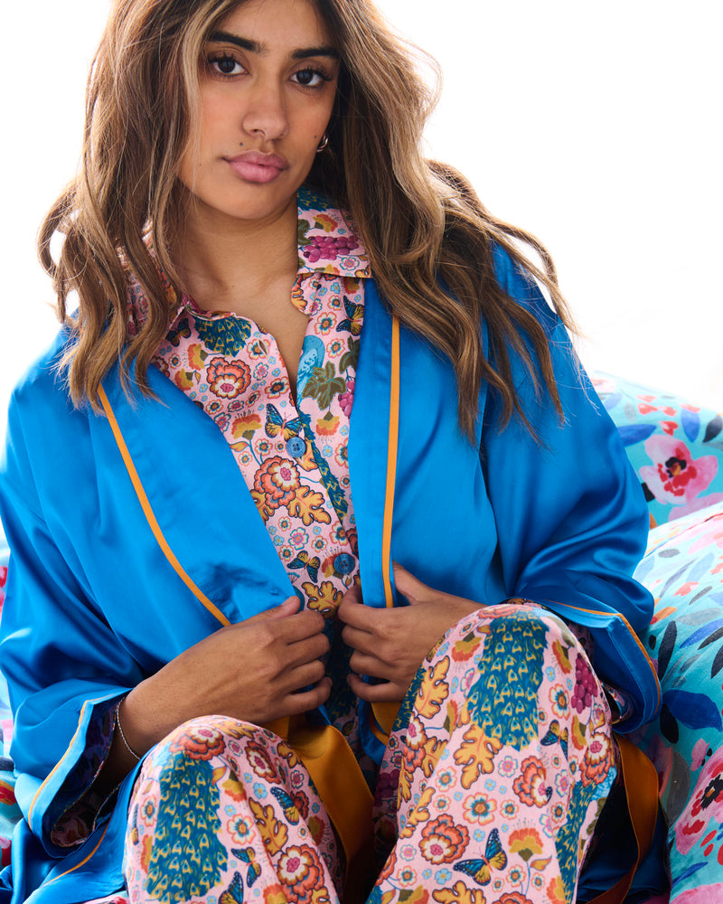 Sapphire Eco Satin Robe