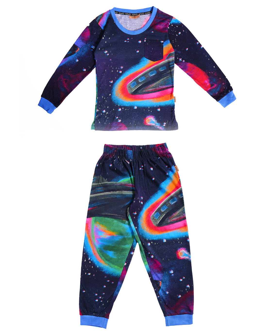 Rocket Man Organic Cotton Long Sleeve Top & Pant Pyjama Set