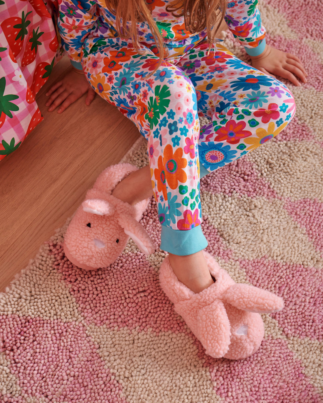 Fluffy Bunny Sherpa Kids Slippers