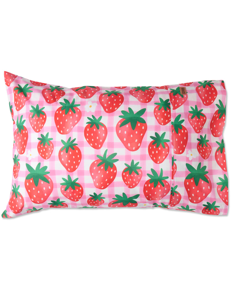 Strawberry Jam Organic Cotton Pillowcase