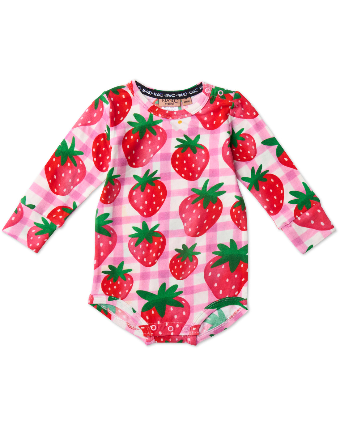 Strawberry Jam Organic Long Sleeve Romper