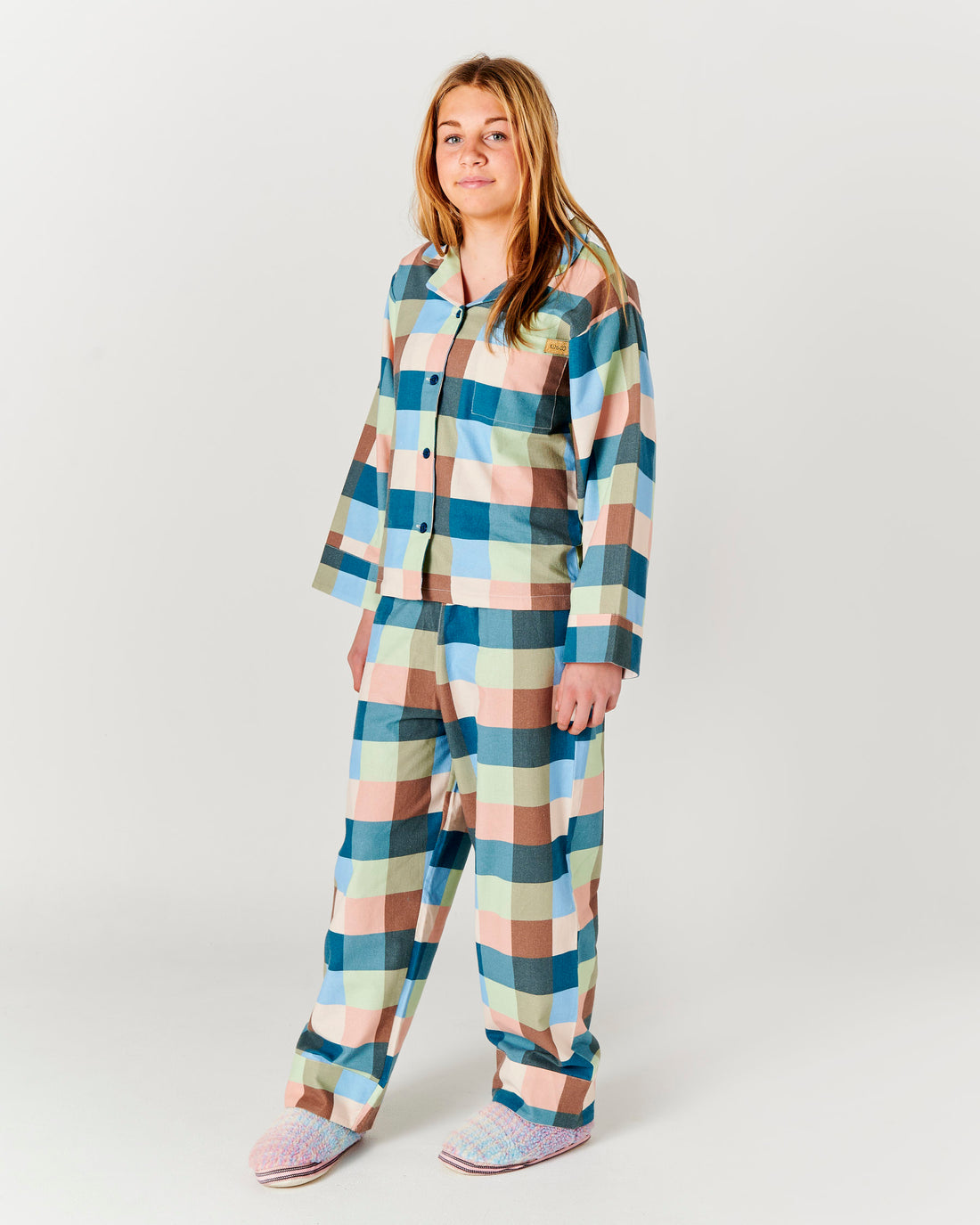 Woodlands Tartan Teen Flannelette Long Sleeve Shirt & Pant Pyjama Set