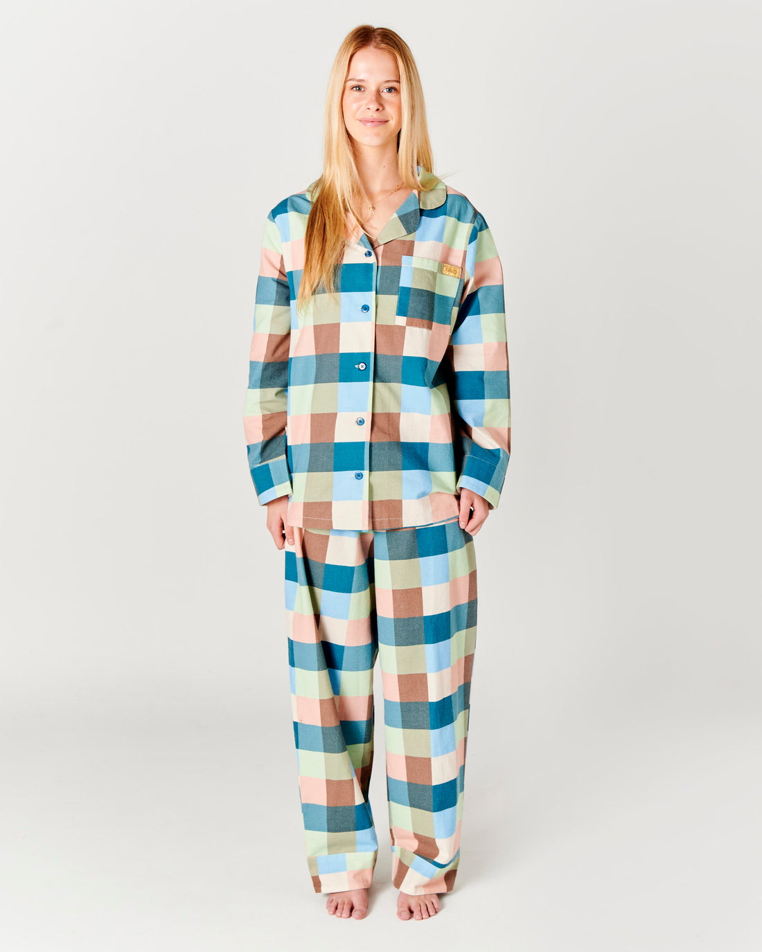 Woodlands Tartan Teen Flannelette Long Sleeve Shirt & Pant Pyjama Set