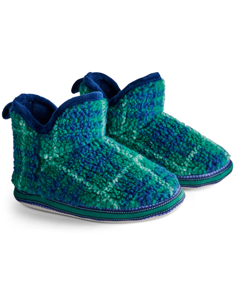 Wilderness Tartan Sherpa Kids Ankle Boot