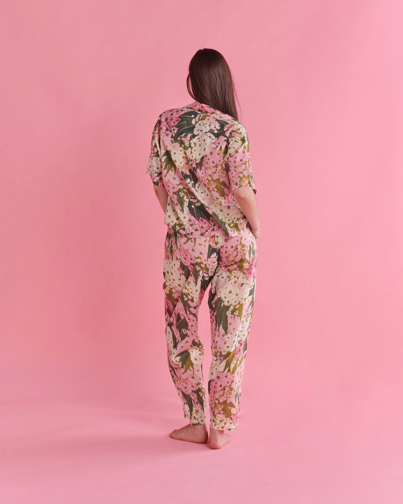 Bush Blossom Organic Cotton Short Sleeve Shirt & Pant Pyjama Set