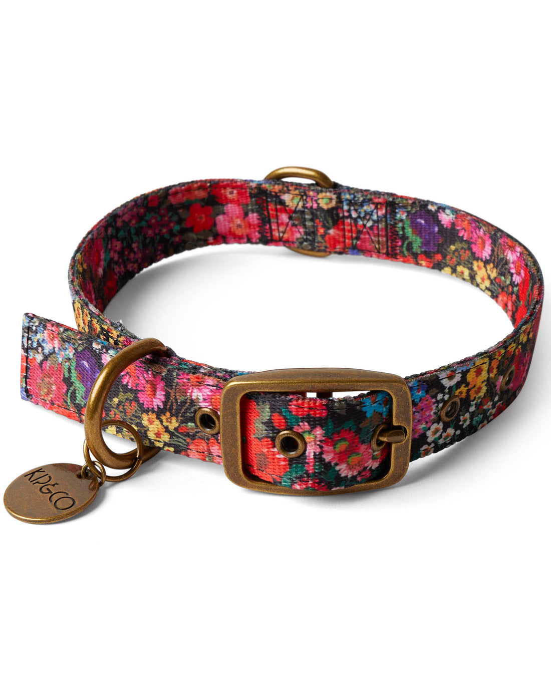 Forever Floral Black Dog Collar