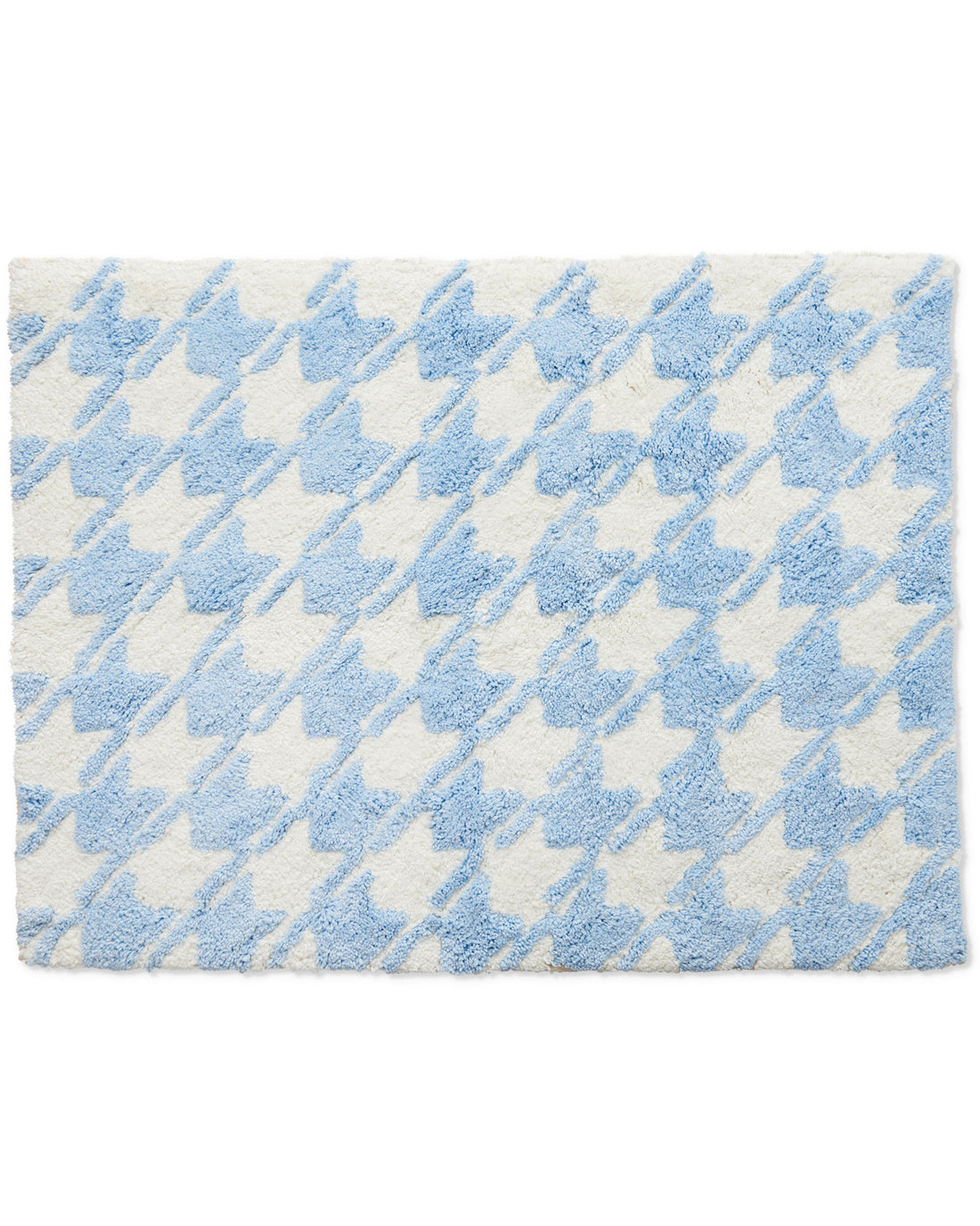 Houndstooth Blue Bath Mat