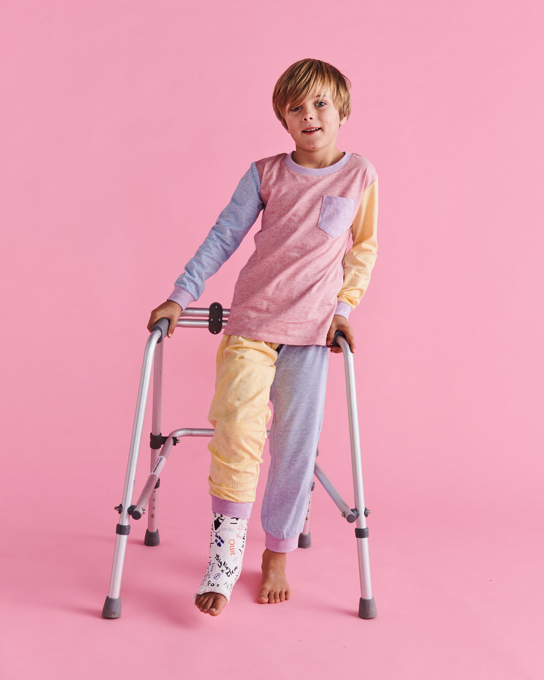 Sweet Pea Organic Cotton Long Sleeve Top & Pant Pyjama Set