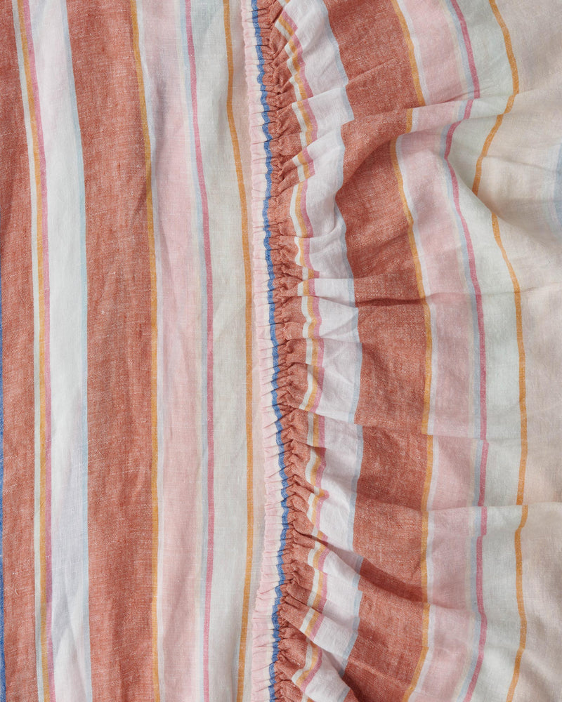 Jaipur Stripe Linen Fitted Sheet