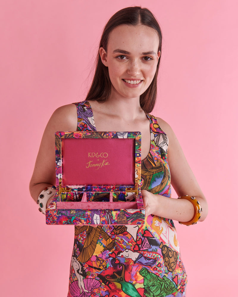 Kip&Co x Jenny Kee Goddesses Velvet Jewellery Box Small