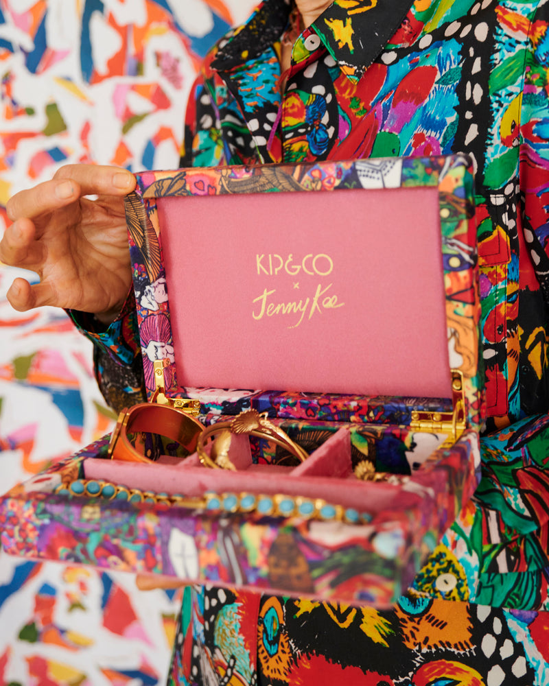 Kip&Co x Jenny Kee Goddesses Velvet Jewellery Box Small