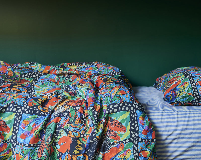 Kip&Co x Jenny Kee Parrots & Cockatoos Organic Cotton Quilt Cover