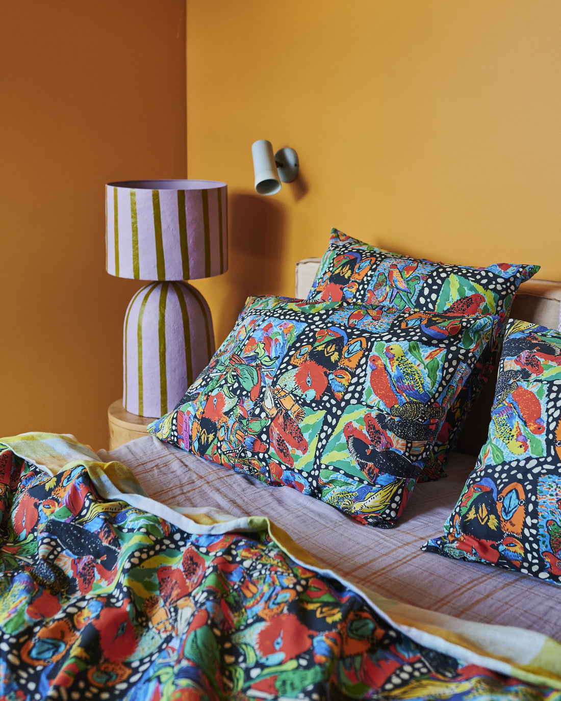 Kip&Co x Jenny Kee Parrots & Cockatoos Organic Cotton Pillowcases