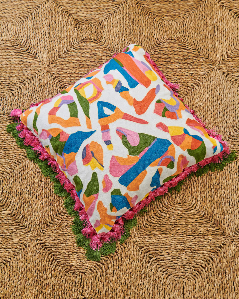 Kip&Co x Jenny Kee Opal Oz Pax Embroidered Cushion