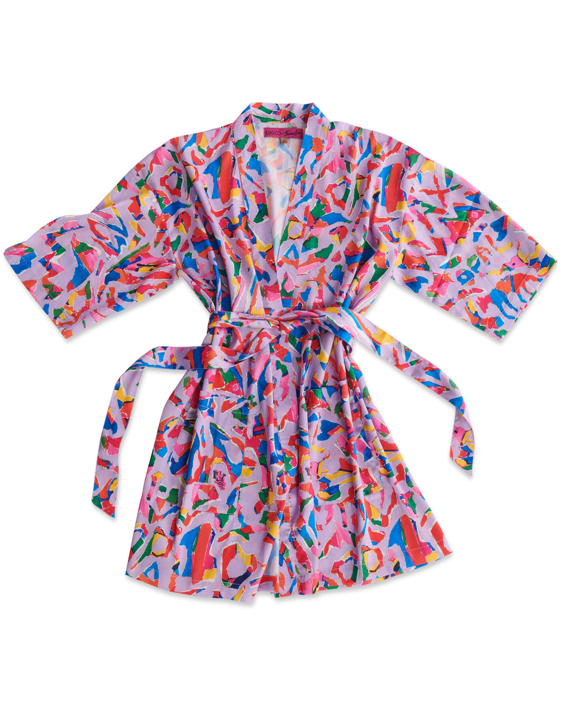 Kip&Co x Jenny Kee Opal Oz Pax Lilac Eco Satin Robe