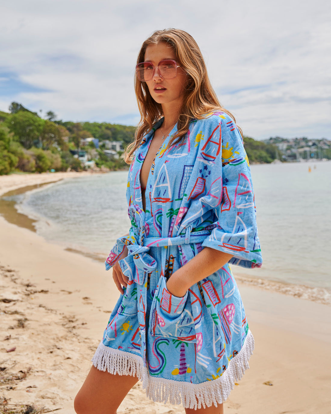 Kip&Co x Ken Done Australia Mate Terry Mini Bath Robe