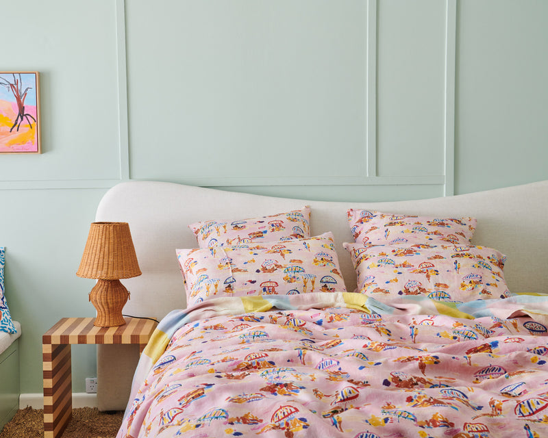 Kip&Co x Ken Done Beach Days Linen Quilt Cover