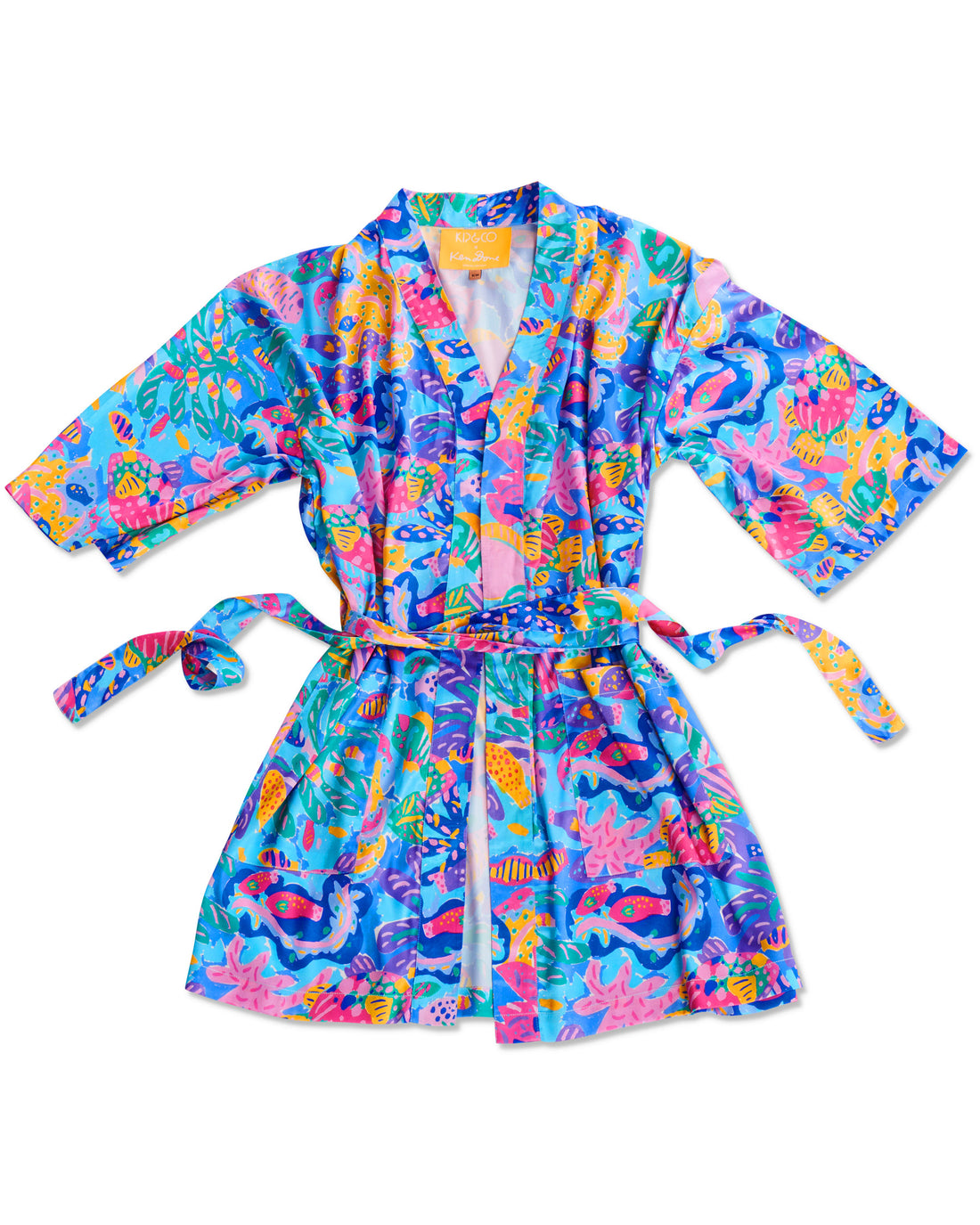 Kip&Co x Ken Done Reef Garden Eco Satin Robe