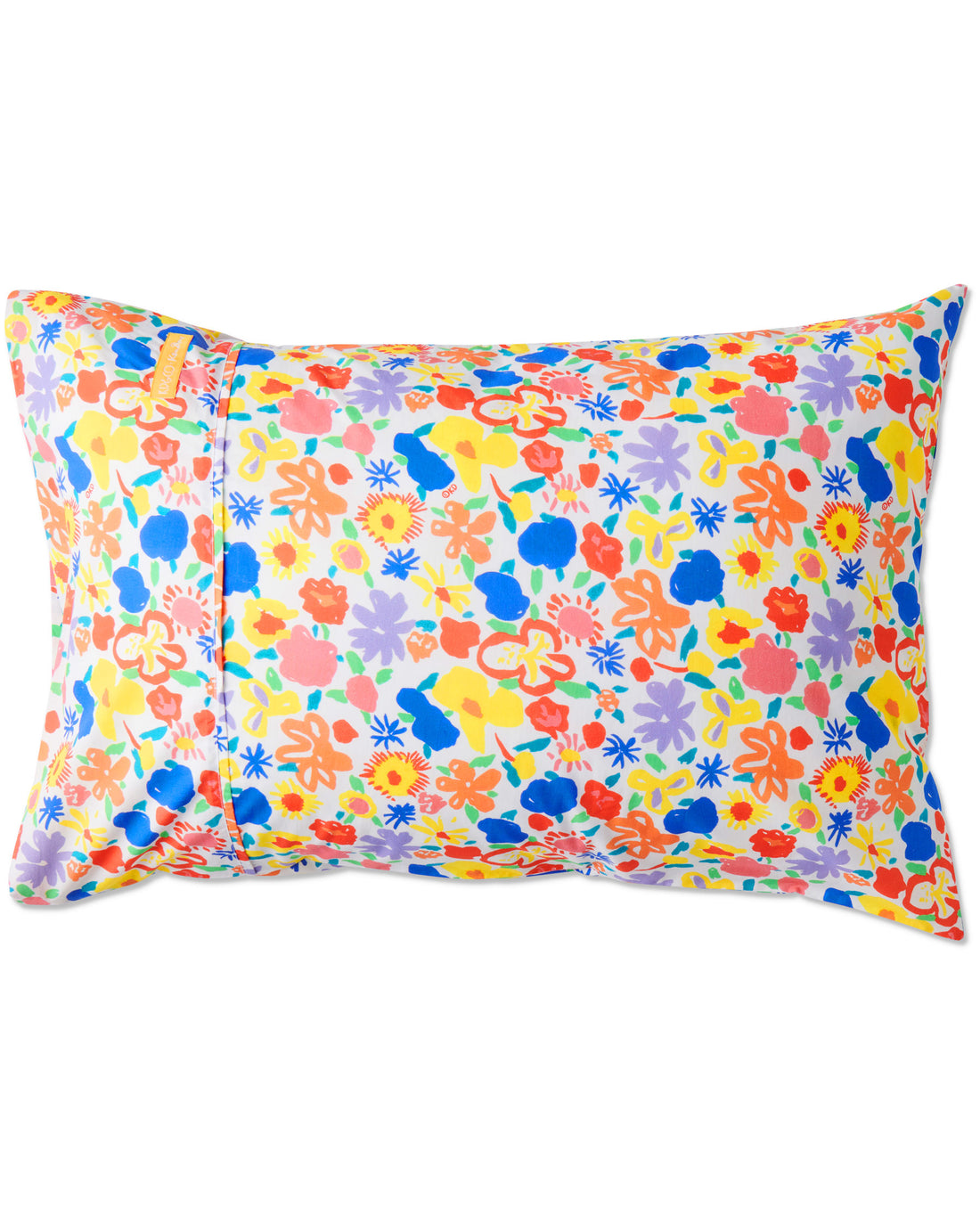 Kip&Co x Ken Done Summer Floral White Organic Cotton Pillowcases