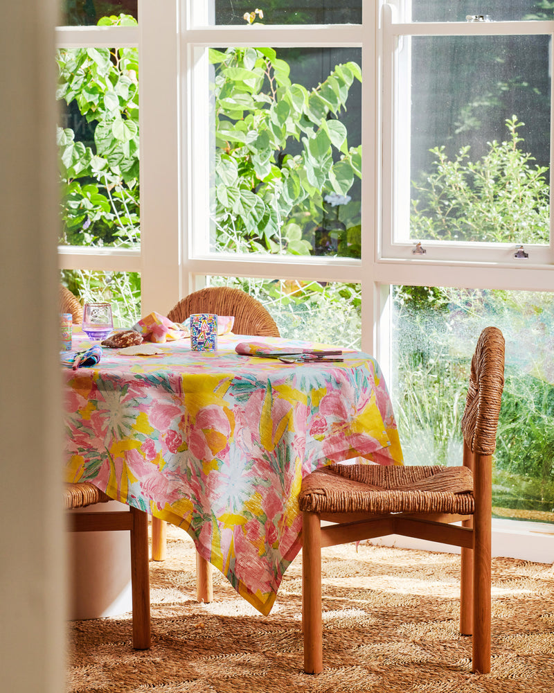 Kip&Co x Ken Done Pastel Blooms Linen Tablecloth