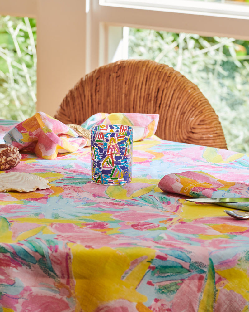 Kip&Co x Ken Done Pastel Blooms Linen Tablecloth