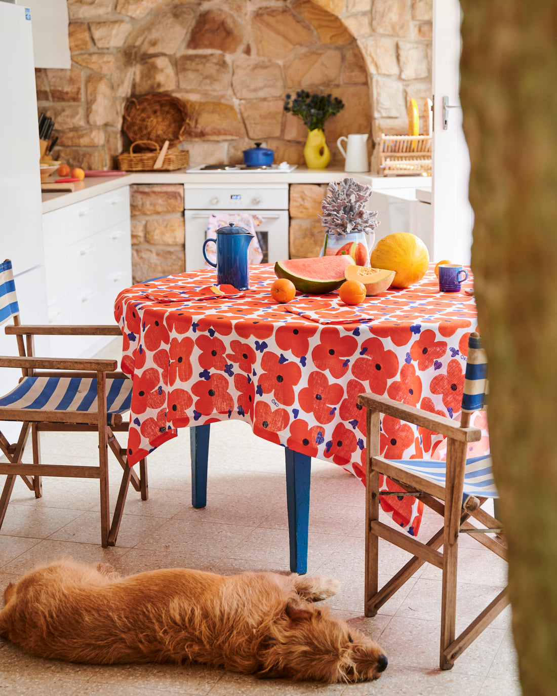 Kip&Co x Ken Done Pop Floral Linen Tablecloth