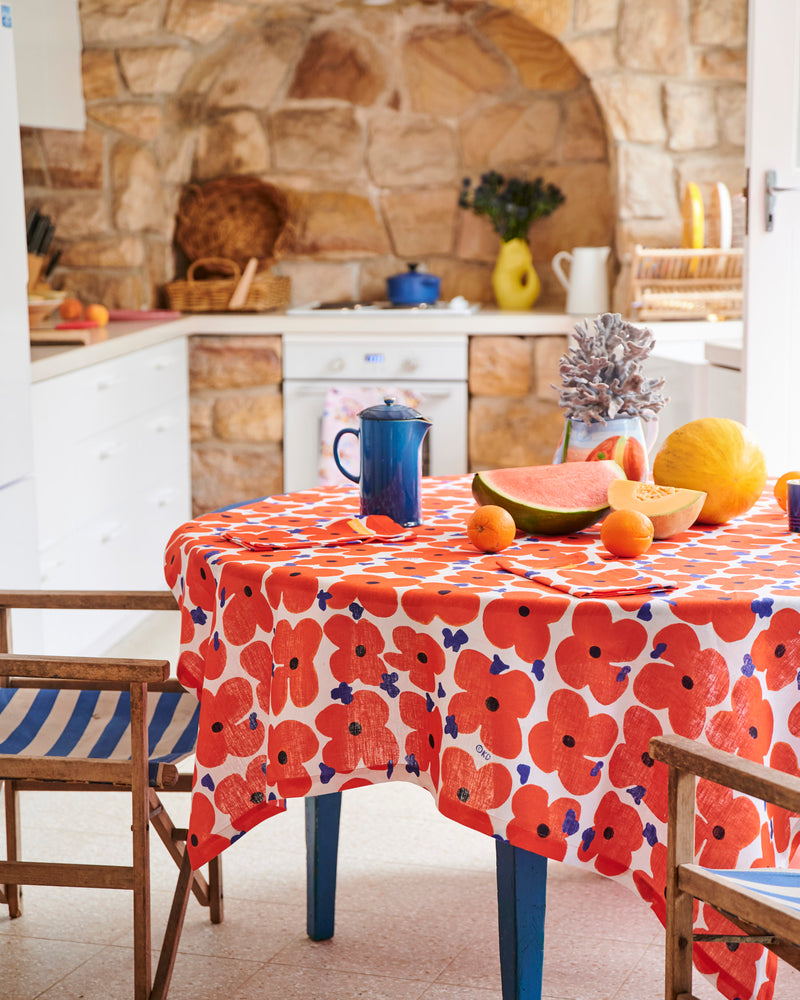 Kip&Co x Ken Done Pop Floral Linen Tablecloth