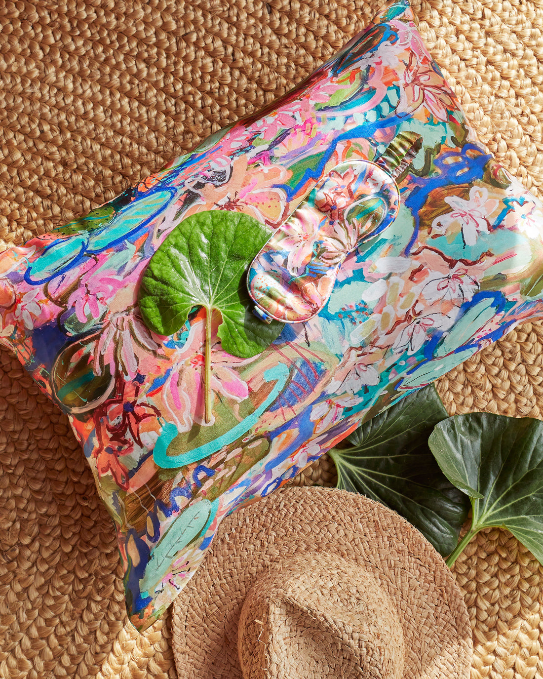 Kip&Co x Kezz Brett Waterlily Waterway Silk Eye Mask