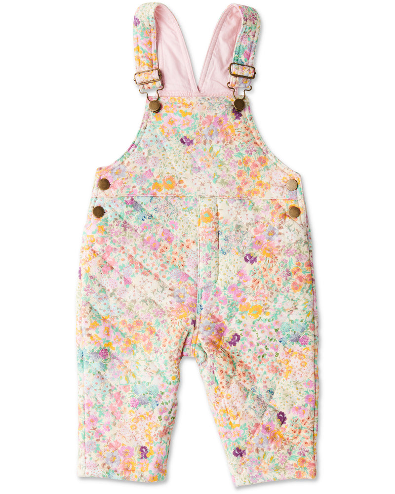 Little Bit Ditsy Baby Quilted Fleece Overalls